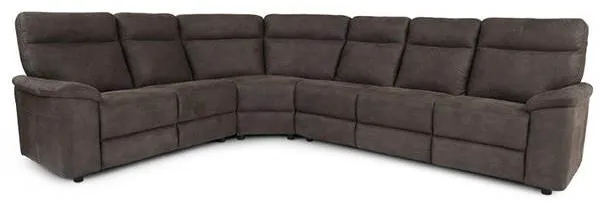 Hampton corner sofa - grey-brown fabric - variant 23