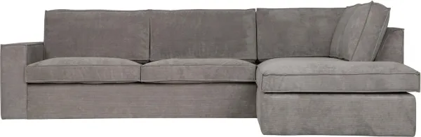 Thomas, corner sofa right, light grey, H92x283x197 cm