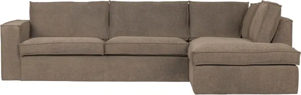 Freddie, corner sofa right, light brown, H90x197x283 cm