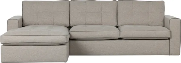 Lisa, corner sofa left, natural, H87x170x280 cm, fabric