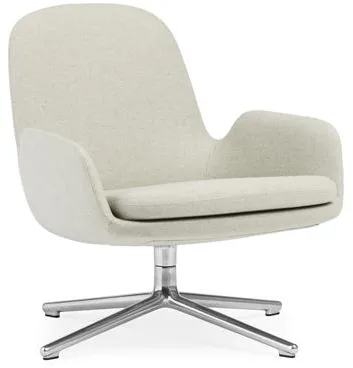 Normann Copenhagen Era Armchair Low with Swivel Aluminium/Main Line Flax MLF20