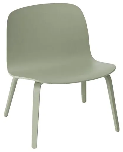 Muuto Visu Armchair with wooden base, matt green
