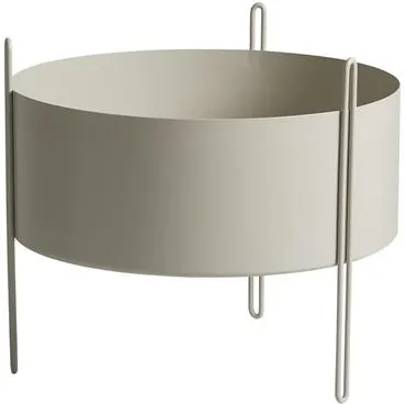 Woud Pidestall Plant Pot Medium Grey