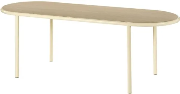 Valerie Objects Wooden Dining Table Oval Ivory/Oak Wood