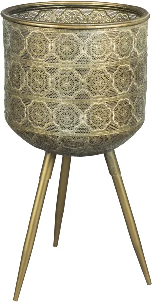 DUTCHBONE Botanical flower pot L - brass iron
